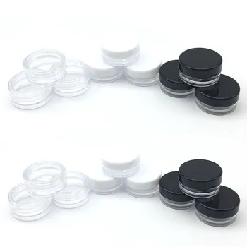 250Pcs Envases Bálsamo Labial 2g/3g/5g/10g/15g/20g de Plástico Vacía la Caja de Maquillaje Tarro de Macetas Transparentes Botellas de Muestra de Sombra de ojos en Crema