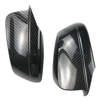 2Pcs Negro/diseño de Fibra de Carbono Coche Lado del Espejo de la Vista Posterior de la Cubierta de Sustitución de la Tapa para el BMW F10 5Series Sedán 2011 2012 2013 Pre-LCI