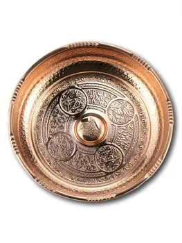 3 piezas de Cobre Grabado Baño turco Tazón de 20 cm