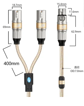 3 Pin XLR hembra a 2 x XLR macho de Audio Estéreo Cable de Altavoz del Amplificador Mezclador de la Consola de Micrófono XLR Y Splitter Cable Balanceado