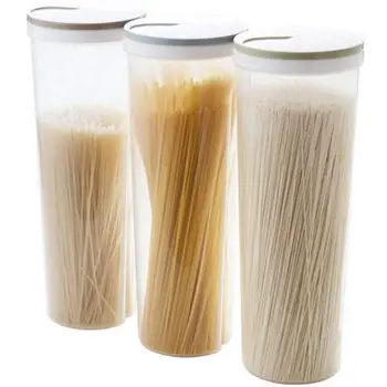 3 unidades de Altura de Almacenamiento de Alimentos en Forma de Cilindro de Fideos Espaguetis Cuadro Contenedor de Granos de Cereal de Avena Nueces Frijoles