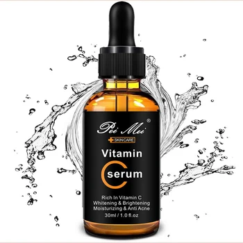 30 ml Suero de Vitamina C para el Rostro, Tópico de Suero Facial con Ácido Hialurónico, Vitamina E, 1 fl oz