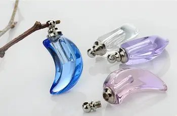 300pcs colorido luna Frasco de Cristal Colgante de la miniatura que desee botellas de TAPÓN de rosca perfume de la botella de aceite de Arroz Encantos diy de la joyería colgante