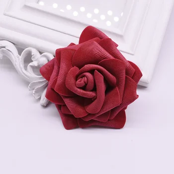 30pcs 8cm Gran Rosa Flores de la Cabeza Artificial PE de la Espuma de la Flor DIY Craft Decoración Falso Flor de Scrapbooking para el Hogar de Fiesta de la Boda