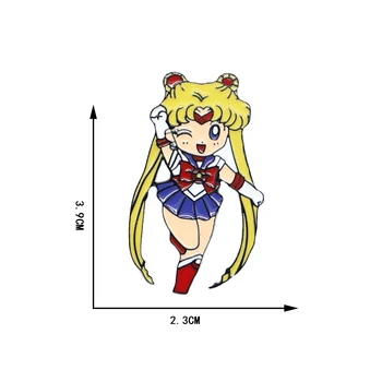 30pcs/lote de dibujos animados de Anime Broche de Sailor Moon Colector de Esmalte Pin Insignia de Solapa de la Mochila de la Decoración de la Cultura Pop Sombrero de Pines A122