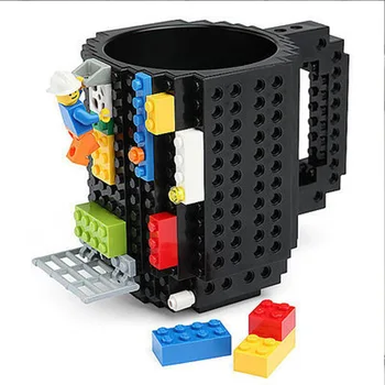 350ml Creativo de la Leche de la Taza de la Taza de Café Creativo Construir-en el Ladrillo Taza Tazas de Agua Potable Titular para el LEGO de la Construcción de un Diseño de Bloques