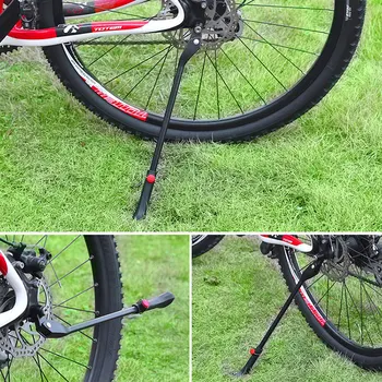 36-41 cm Universal MTB Bicicleta Ciclismo de Estacionamiento Patada Levanta la Pierna Rack Abrazadera de Montaje en Soporte Lateral del Pie de Bicicletas Ciclismo de Piezas de Accesorios