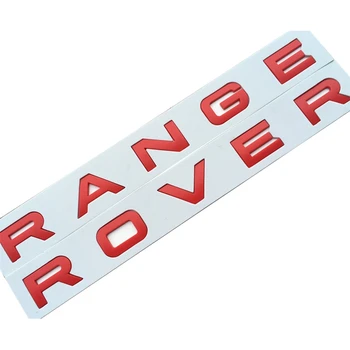 3D Letras ABS Capó Delantero Emblema de Range Rover Campana Letras adhesivas para Land Rover Range Rover( Rojo Brillante)