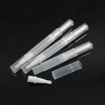 3ML de Plástico Giro de la Pluma de envases de Cosméticos Para el Brillo de Labios Corrector Vacío Transparente Cuidado de las Uñas, Envase con Aplicador de Pincel