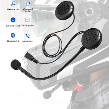 400 Horas en modo de Espera de Bluetooth 5.0 Moto Casco Auricular Inalámbrico de manos libres de Auriculares Estéreo de Auriculares de Casco de la Motocicleta