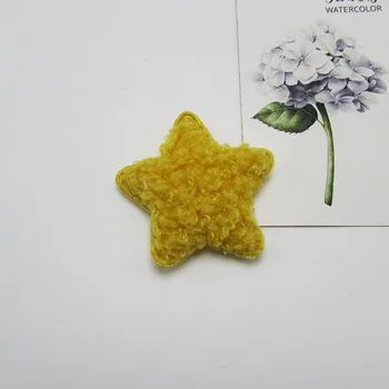 40pcs/lot 4.8 cm de terciopelo Estrella Collar de Apliques de DIY hechos a mano de los Niños Accesorios para el Cabello y la Ropa de Coser