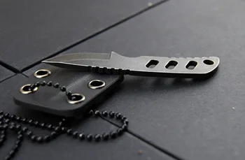 440 de acero inoxidable Táctica Collar Cuchillo de supervivencia fijo mini cuchillo de la EDC de auto-defensa de la herramienta de Kydex