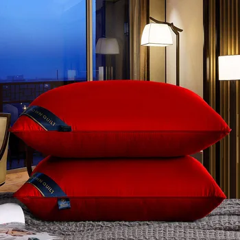 48x74cm Hilton hotel de cinco estrellas de almohada color Sólido de Microfibra relleno de Cojín para la Habitación de Dormir ropa de Cama Rectangular núcleo de almohada