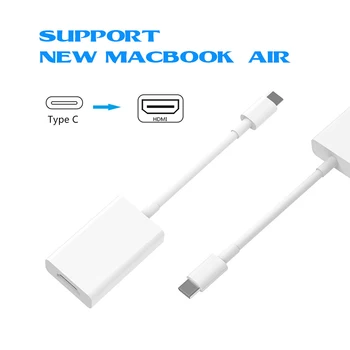 4K Tipo C 3.1 compatible con HDMI Cable Adaptador Macho a Hembra USB C Convertidor Adaptador para MacBook Chrome libro