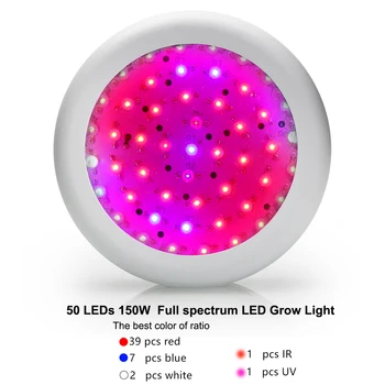 4PCS Espectro Completo de OVNIS 150W LED Crecen la Luz Para Interiores Hidropónicos Plantas de Flor de Vegetales Crecen Carpa de Crecimiento de la Lámpara de Mayoreo