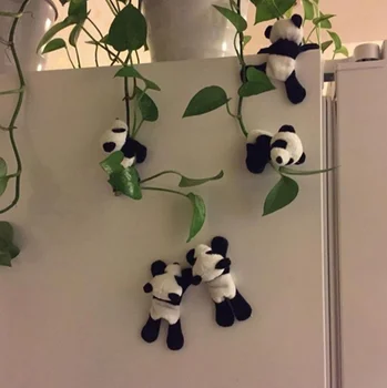 4PCS Lindo Suave Peluche de Panda Imán de Nevera Refrigerador de la etiqueta Engomada de dibujos animados de Calcas Regalo de Recuerdo la Decoración del Hogar, Accesorios de Cocina Nueva