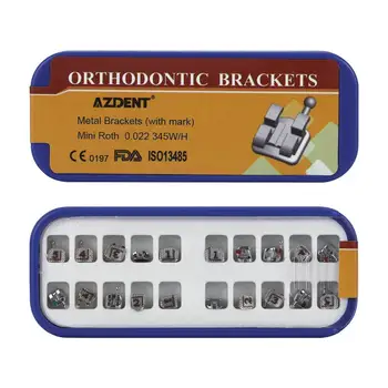 5 Cajas de AZDENT Dental Dividir la Soldadura de los Soportes de Mini Roth/MBT.022 3-4-5 Ganchos Láser Marca 20pcs/Box