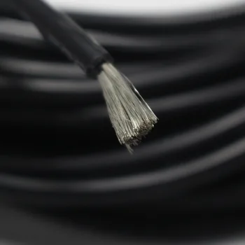 5 metros de Rojo+5 medidor de Color Negro de Silicona Cable 8 AWG 10 AWG 12AWG 14AWG Calor Suave de Silicona de Gel de Sílice Conecte el Cable de Alambre