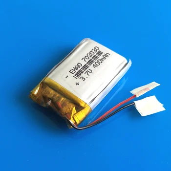 5 pcs 3.7 V 400mAh 702030 de polímero de litio lipo batería Recargable para MP3 MP4 GPS auriculares bluetooth de la cámara 7*20*30 mm