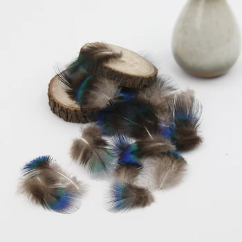 500 pcs natural hermoso azul pavo real plumas para DIY artesanía máscara de sombreros sombrero de cazador de sueños decoraciones de mayoreo de plumas