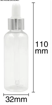 50ML Rosa Vacía de Plástico de Embalaje de Botellas de Aceite Esencial de Perfume de Cristal Droppe Pipetter Contenedores de Cosméticos Envío Gratis 50 PCS