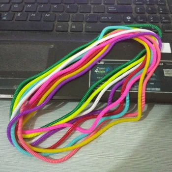 50pcs/lot color Único de Plástico del cable en espiral protector de la envoltura del cable devanadera de soporte para Cable del Cargador USB cable de los auriculares envío gratis