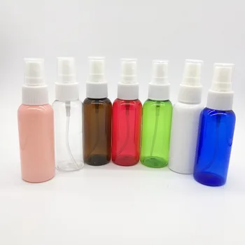 50pcs/lote 50 ml de la MASCOTA de la neblina de spray rellenable botella de plástico vacía perfume atomizador de la botella
