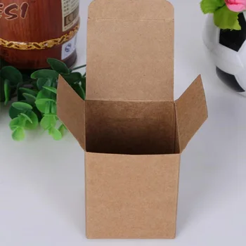 50pcs Papel Kraft Caja de cartón para la Joyería de regalo de Dulces de envases de cartón Caja de regalo Paquete de jabón blanco упаковка Embalaje de Caja de papel