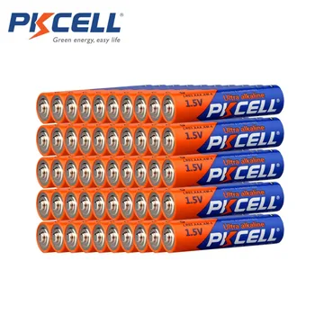 50pcs PKCELL LR03 AAA de 1.5 V Pila Alcalina LR03 Seco de Batería Electrónica thermogun