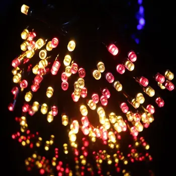 52M 500 Led Árbol de Navidad Guirnalda/Casas de la Calle Jardín de la prenda Impermeable Solar de la Cadena de Cadena de Luces de Hadas al aire libre de la Decoración de san valentín