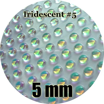 5mm 3D Iridiscente #5 / venta al por mayor De 500 Suave Moldeado 3D Holográfica de Ojos de Pescado, Volar atado, Plantilla, Haciendo de Señuelo