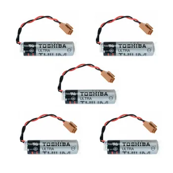 5pack Toshiba ER6V / 3.6 V 2400mAh PLC de la batería de litio + enchufe para el controlador yaskawa equipo PLC, seguro y duradero Литиевая батарея 3.30