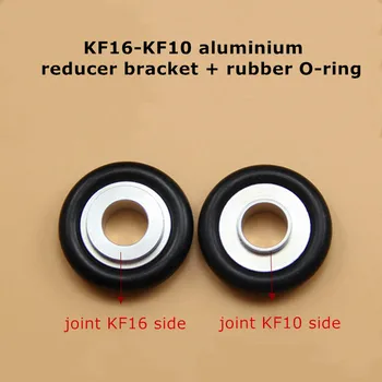 5Pcs Aluminio KF16 a KF10 Centro de Soporte + O-ring de Goma para el Vacío de la Brida de los Tubos Accesorios Conjunta