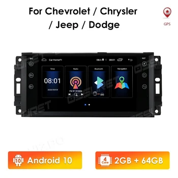 64GB ROM de la Radio del Coche Reproductor de Android 10 para Dodge Ram Challenger Jeep Wrangler JK 2005-2011 GPS Auto Stereo Reproductor Multimedia SWC