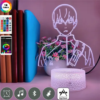 7 Colores Cambio de la Lámpara de la Mesa Haikyuu de Voleibol Junior de Anime para el Estudio de Premios para el Evento Regalos 3d Led Luz de la Noche Altavoz Bluetooth