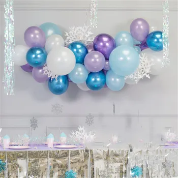 78/97pcs Copo de nieve Globo Garland Arco kit de Decoración de Navidad Copo de nieve de papel de Aluminio Globos de la Princesa de la Fiesta de Cumpleaños de Ballon