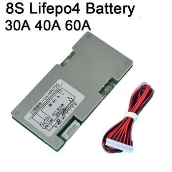 8S 30A 40A 60A Lifepo4 fosfato de hierro de Litio de la Batería de la Junta de Protección del Inversor W Balance de 3 - 8 de Células BMS PCB 8 4S 3.2 V baterías