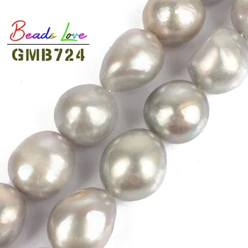 9-10mm Mayorista Natural Irregular Blanco Gris Perla de agua Dulce Perlas para la Joyería de Bricolaje de la Perla del Collar de la Pulsera de la Joyería de 15