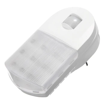9 LED Enchufe En Noche de Luz Detector de Movimiento Zócalo Luz de Vestíbulo caja Fuerte de la Noche Lámpara de Emergencia eficiente de la Energía Para la Iluminación del Hogar