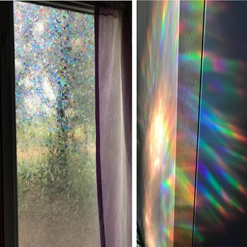 90*200 cm 3D de colores Opacos Decorativo de Cristal de la Ventana de la Película Mancha Escuchar Aislamiento de la Cubierta de la Ventana Estática Auto Adhesivo de Cristal Pegatinas