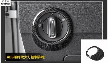 ABS Mate Interior de la Cabeza de Luz Interruptor de Ajuste de la Cubierta de Recorte 1pcs Coche-Estilo Para el Volkswagen T-Roc T Roc 2018 2019 Accesorios