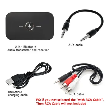 Actualización B6 Bluetooth 5.0 Transmisor Receptor Inalámbrico Adaptador de Audio Para PC TV de Auriculares Coche 3.5 3.5 mm AUX Receptor de Música Remitente