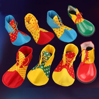 Adultos Niños De Payaso De Circo Zapatos De Traje De Cosplay Rendimiento Puntales Fiesta De Carnaval De Disfraces De Halloween