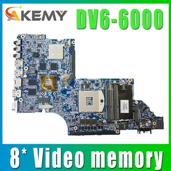 Akemy DV6-6000 motherboar 665341-001 Para HP pavilion DV6 DV6T DV6-6000 original de la PRUEBA de la PLACA base 8* memoria de Vídeo GPU