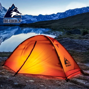 Al aire libre Único Camping a prueba de Lluvia Tiendas de campaña para Acampar al aire libre de Alta Montaña Pistas Ultra-light Equipo de Camping de Silicona Tienda