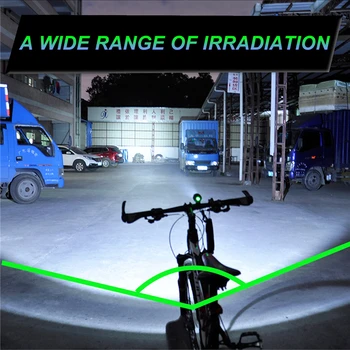 Al OESTE de la BICICLETA de 1200LM Zoom Luz de la Bicicleta 4 Modos Distintos de los Faros USB Recargable Impermeable de la parte Frontal de la Lámpara de las luces Traseras Luz de la Bici