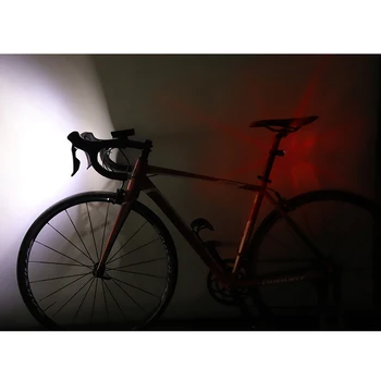Al OESTE de la BICICLETA de Carga USB Luz de la Bici de 2 LED Luz de la Bicicleta luz Delantera, luz bicicleta Ciclismo Faro Impermeable de las Luces de Bicicleta