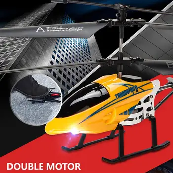 Aleación de 3.5 Canales RC Helicóptero Otoño Resistente a la Electrónica de Carga Modelo de Avión Juguetes para los Niños