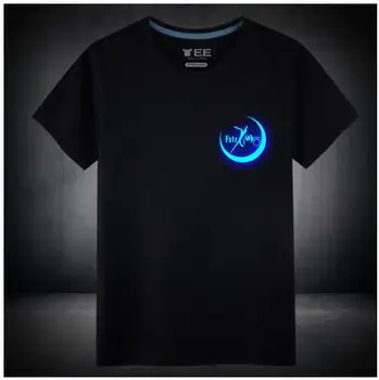 Alta Q Unisex Japón Anime de Fate/stay night T-Shirt Camiseta Luminosa noctilucentes de Algodón T-Shirt Camiseta de la Camiseta de la parte Superior