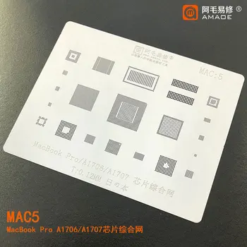 Amaoe MAC5 Para MacBook Pro A1706 A1707 IC mayores Reballing Tin Pin Calefacción Plantilla de 0.12 mm de Espesor